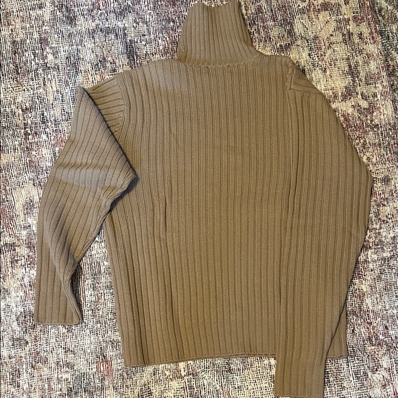 J. Crew Mens Ribbed Merino Wool Sweater in Tan - Picture 3 of 3